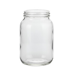 Realistic Photo of Empty Glass Jar On Black Isolated Background