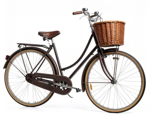 Gordijnen vintage bicycle on white background © Harisigit