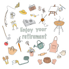 Set of active activities for pensioners.