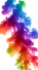 Obraz premium Abstract Rainbow Smoke Cloud PNG Illustration Isolated on Black Background
