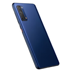 Sleek Modern Blue Smartphone with Isolated White Background, High-Quality PNG 