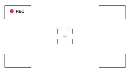 Modern Camera Recording Screen Overlay White Version - Powered by Adobe
