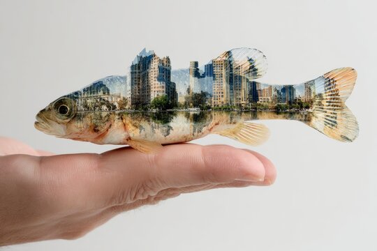 Shadowy city and chemical structures: south african fish analysis. South african study. Wastewater treatment plants linked to arv water contamination. Water contamination. Water quality.
