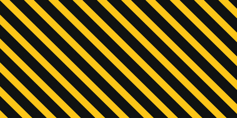 Warning yellow black diagonal stripes line.