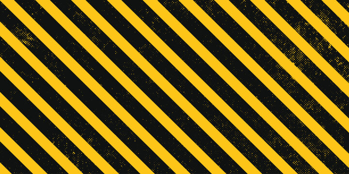 Warning yellow black diagonal stripes line. EPS 10