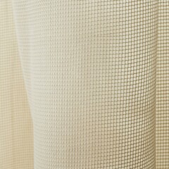 Beige woven fabric texture with grid pattern image