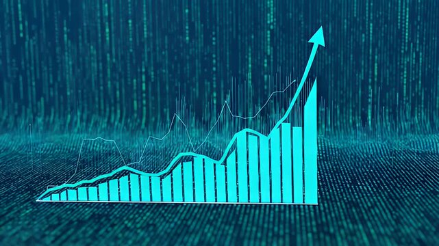 Growth chart graphic design technology illustration