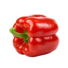 Isolated Red Bell Pepper Photo on Black Background