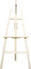 Wooden easel on transparent background