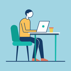 businessman working on laptop