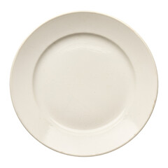 Photo of a Creamy White Plate on Black Background