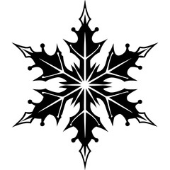 Christmas Ice Etch Silhouette – Frosted Glass Window Clipart, Winter Holiday Season Vector Artwork