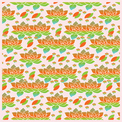 Seamless flower vector pattern design