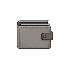 Wallet Illustration, Money Concept, Finance, Isolated Object, Cartoon Style