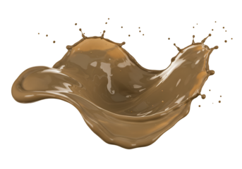 Abstract Liquid Splash Illustration with Isolated Background