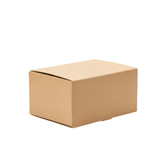Fototapeta premium Cardboard Box on Black Background Realistic Photo