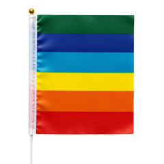 Obraz premium Illustration of a Colorful Seven-Color Flag on Black Background