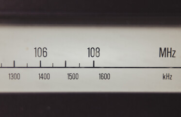 Radio frequencies in megahertz and kilohertz