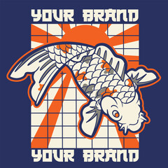 Free Vector | Flat design koi fish logo design	