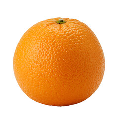 Realistic Photo of a Whole Orange on Black Isolated Background