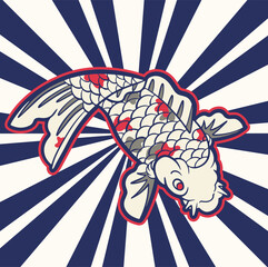 Free Vector | Flat design koi fish logo design	