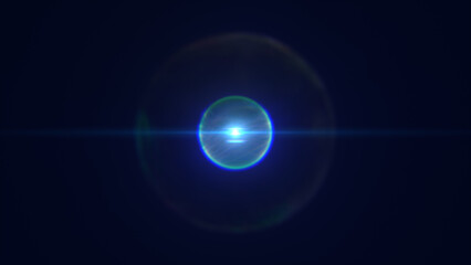 Glowing energy orb with bright core and neon pink highlights, surrounded by soft lens flares and red aura rings on dark backdrop