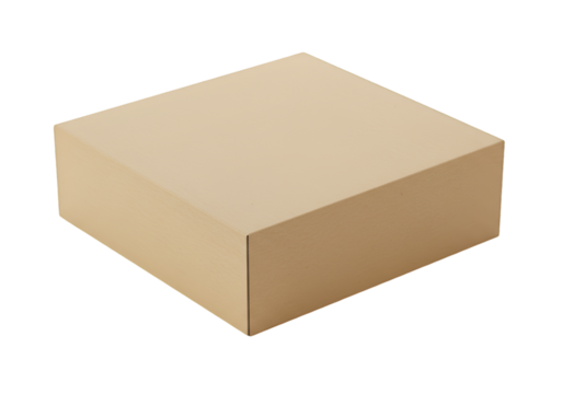 Isolated 3D Cardboard Box on Transparent Background