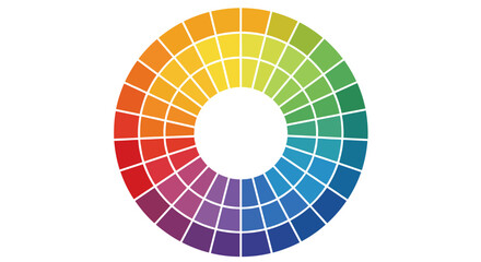 Obraz premium Vibrant circular color wheel with radiating spectrum gradient design