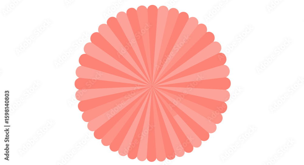 Poster abstract radial pink pattern with symmetrical design