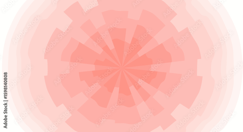 Poster abstract radial pattern with soft gradient in pink tones