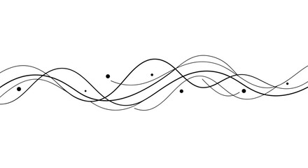 Elegant flowing line art with abstract wave patterns