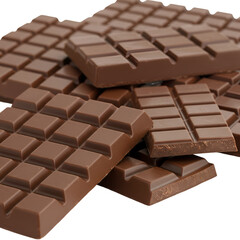 Isolated Chocolate Bars Group on Transparent PNG