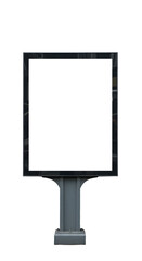 Isolated Blank Billboard on Black Background Photo