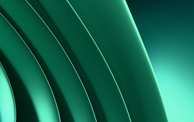 Contemporary Aqua Blue and Emerald Green Ripple Effect with Glossy Surface Texture and Hypnotic Visual Illusion