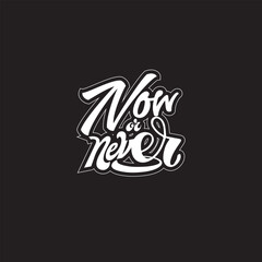 Motivational text poster clean vector typography art