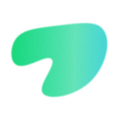 Abstract blob shape with green and blue gradient