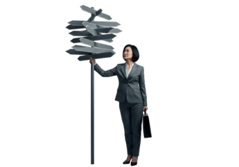 Decision Making Businesswoman Photo Direction Choice Signpost