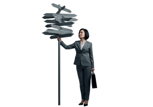 Decision Making Businesswoman Photo Direction Choice Signpost