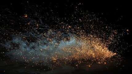 Sparks and smoke abstract image