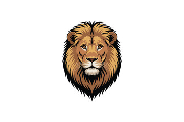 Majestic Lion Head Vector Powerful Lion Mascot Design