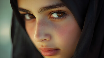 Beautiful woman wearing her hijab