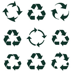 Obraz premium Illustration of Recycling Arrows Symbol - Eco Friendly Design