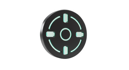 Obraz premium Circular Teal Target Interface Icon