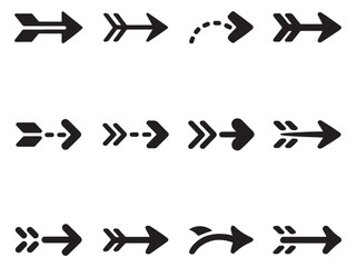 Vol.4: Mixed Style Dashed & Dotted Arrows | Editable Vector EPS10