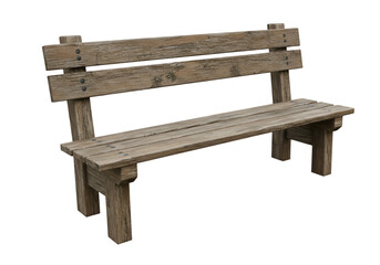 Rustic Wooden Bench PNG, An Isolated Background Illustration