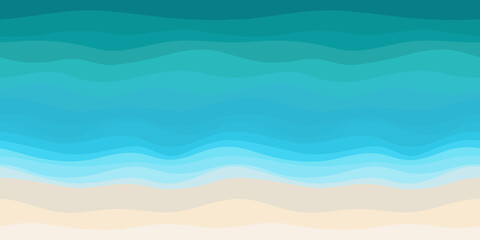 Simple horizontal background. Sea wave and beach
