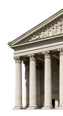 Obraz premium Isolated Photo: Classical Building Facade with Columns