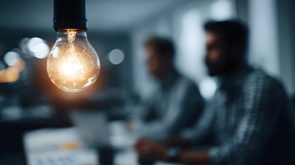 Startup founders discussing quarterly objectives under warm lighting