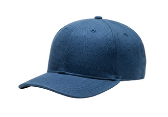 Isolated Blue Corduroy Baseball Cap on Transparent Background