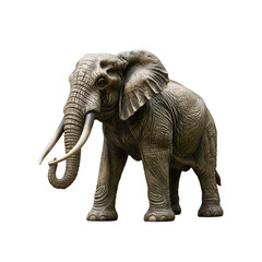 Obraz premium Isolated Photo: Majestic Adult Elephant on Black Background